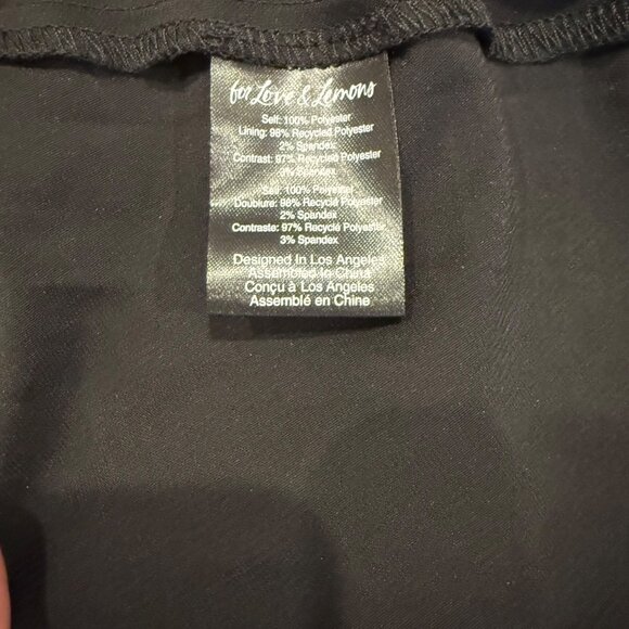 For Love and Lemons Alexandra Long Sleeve Mini Dress Black Hearts Size Small NWT - Picture 14 of 14